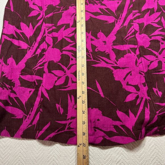 Soft Surroundings Blouse Women Small Fuchsia Pink Tropical Oceo Gauze Top - Picture 10 of 11